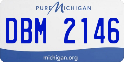MI license plate DBM2146