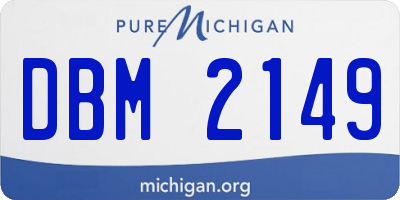 MI license plate DBM2149