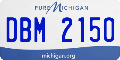 MI license plate DBM2150