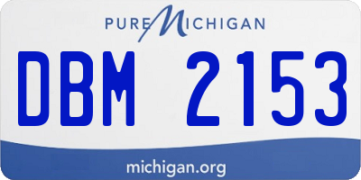 MI license plate DBM2153