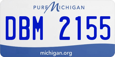 MI license plate DBM2155