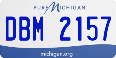 MI license plate DBM2157