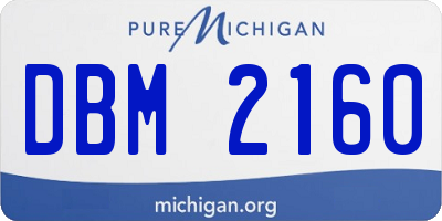 MI license plate DBM2160