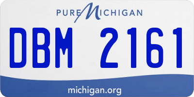 MI license plate DBM2161