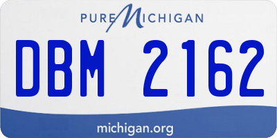 MI license plate DBM2162