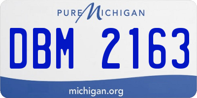 MI license plate DBM2163