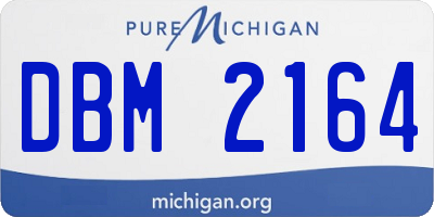 MI license plate DBM2164