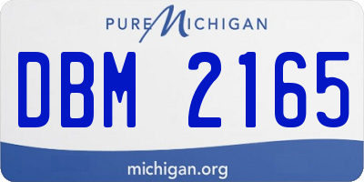 MI license plate DBM2165