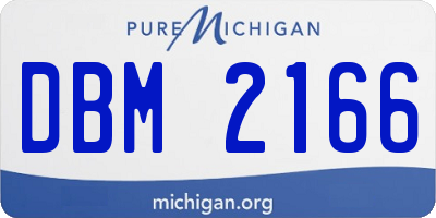 MI license plate DBM2166