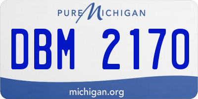 MI license plate DBM2170
