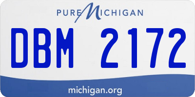 MI license plate DBM2172