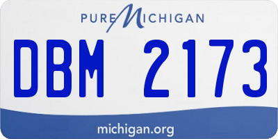 MI license plate DBM2173