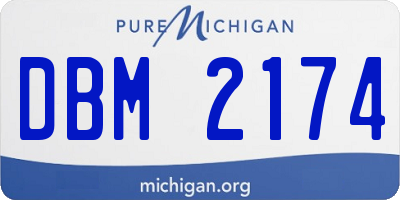MI license plate DBM2174