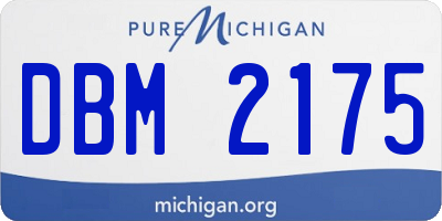 MI license plate DBM2175