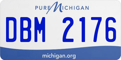 MI license plate DBM2176