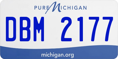MI license plate DBM2177