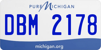 MI license plate DBM2178