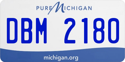 MI license plate DBM2180