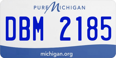 MI license plate DBM2185