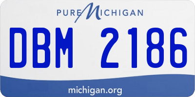 MI license plate DBM2186