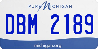 MI license plate DBM2189