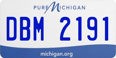 MI license plate DBM2191
