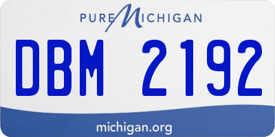 MI license plate DBM2192