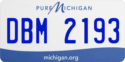 MI license plate DBM2193