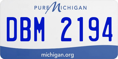 MI license plate DBM2194
