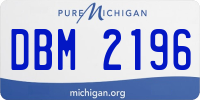MI license plate DBM2196
