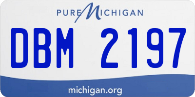 MI license plate DBM2197
