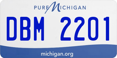 MI license plate DBM2201