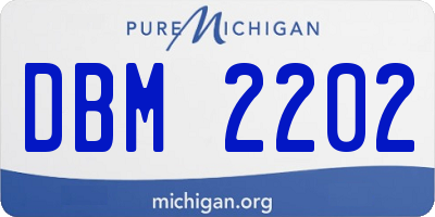 MI license plate DBM2202
