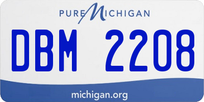 MI license plate DBM2208