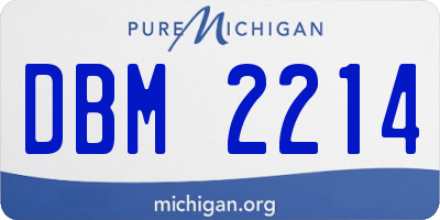 MI license plate DBM2214