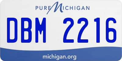 MI license plate DBM2216