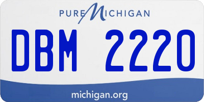 MI license plate DBM2220