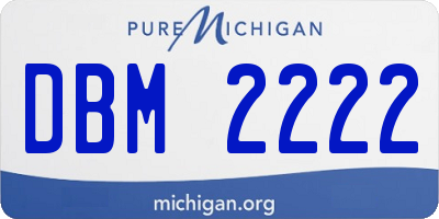 MI license plate DBM2222