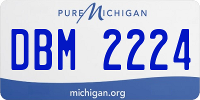 MI license plate DBM2224