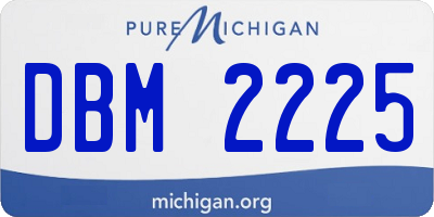 MI license plate DBM2225
