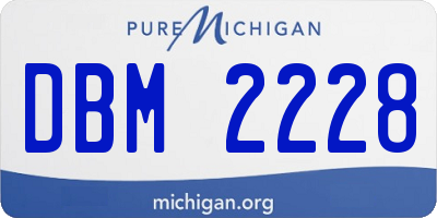 MI license plate DBM2228