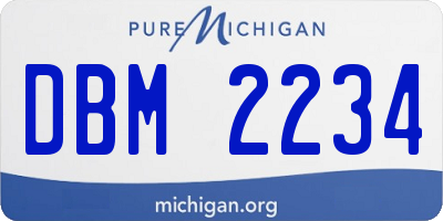 MI license plate DBM2234