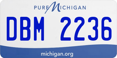 MI license plate DBM2236