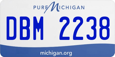 MI license plate DBM2238