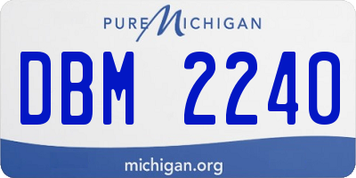 MI license plate DBM2240