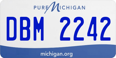 MI license plate DBM2242