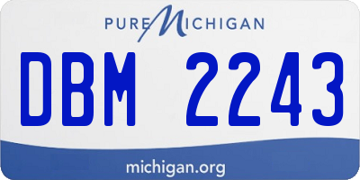 MI license plate DBM2243