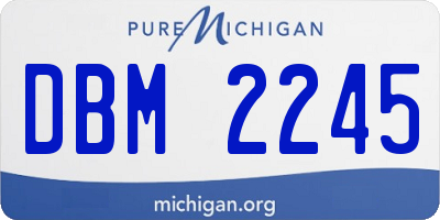 MI license plate DBM2245