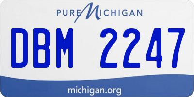 MI license plate DBM2247