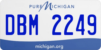 MI license plate DBM2249